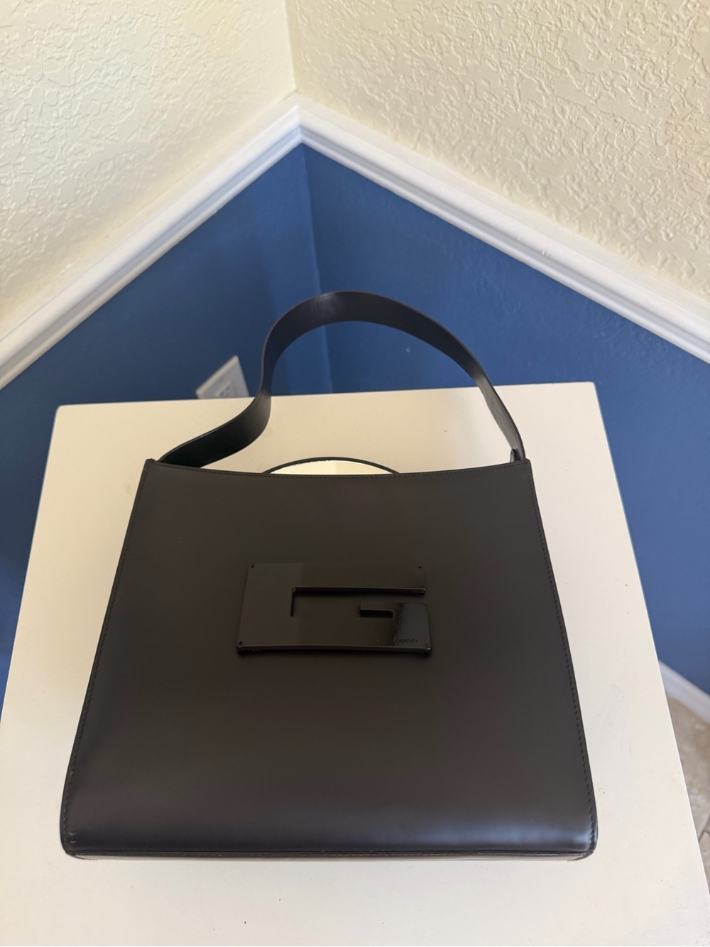 Gucci Tom Ford Era Lacquered Square G Leather Bag - Picture 10 of 15